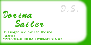 dorina sailer business card